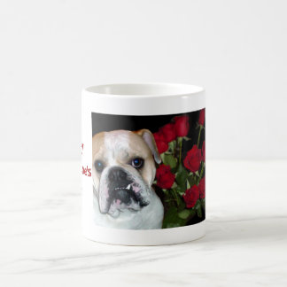 Bulldoggvalentin mugg för dag