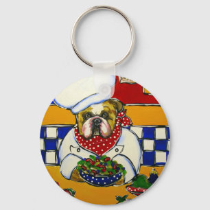 Bulldogkock Nyckelring