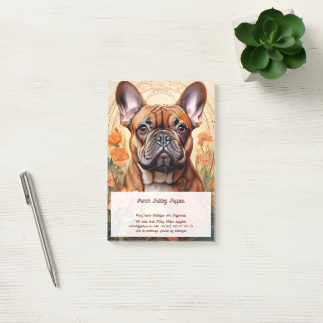 Bulldogpuppyar till salu post-it block (Kontor)