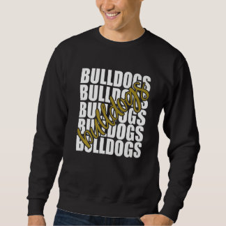 Bulldogs Gold School Sports Fan Team Spirit Lång Ärmad Tröja