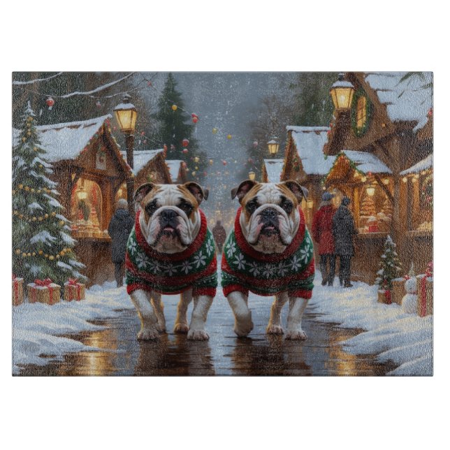 Bulldogs jul snö semester (Framsidan)