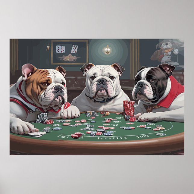 Bulldogs playing poker poster (Framsidan)