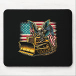 Bulldozer American Flagga Halloween Skull Musmatta<br><div class="desc">Bulldozer American Flagga Halloween Skull</div>