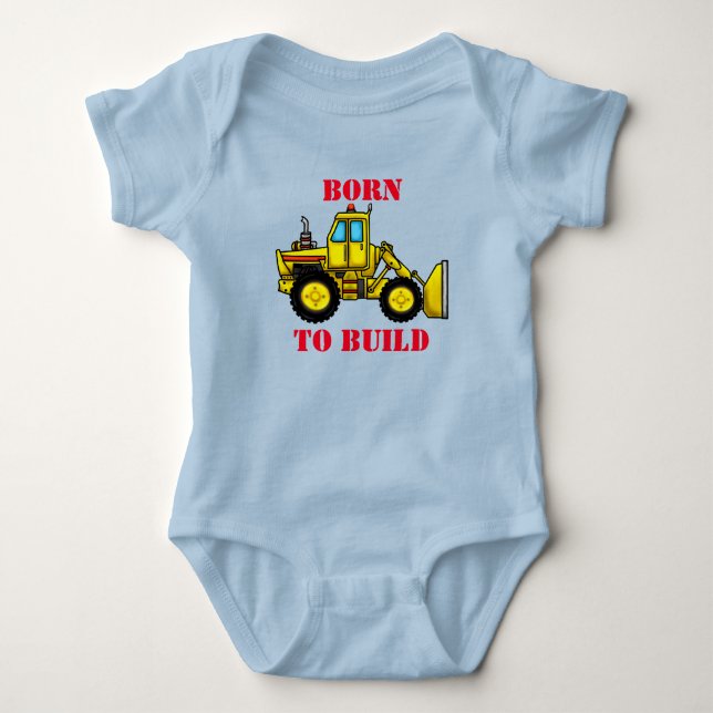 Bulldozer Baby Jersey Bodykostym T Shirt (Framsida)