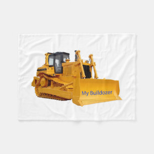 Bulldozer-bild för Fleece Blanket