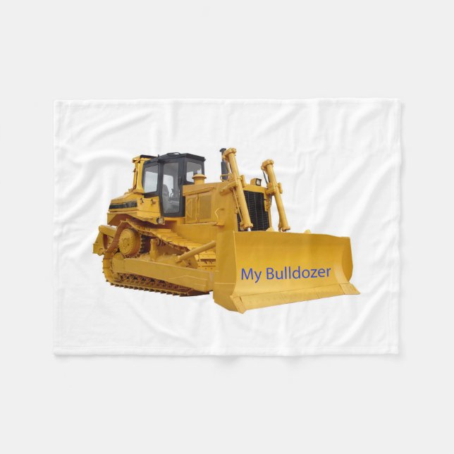 Bulldozer-bild för Fleece Blanket (Framsidan (Horisontell))