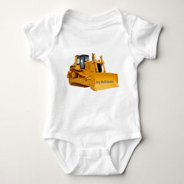 Bulldozer-bild för Jersey Bodykostym T Shirt (Framsida)
