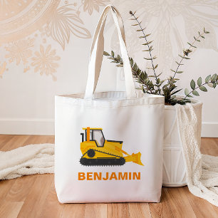 Bulldozer Byggande Barn Tygkasse