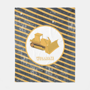 Bulldozer Construction Lastbil Fleecefilt