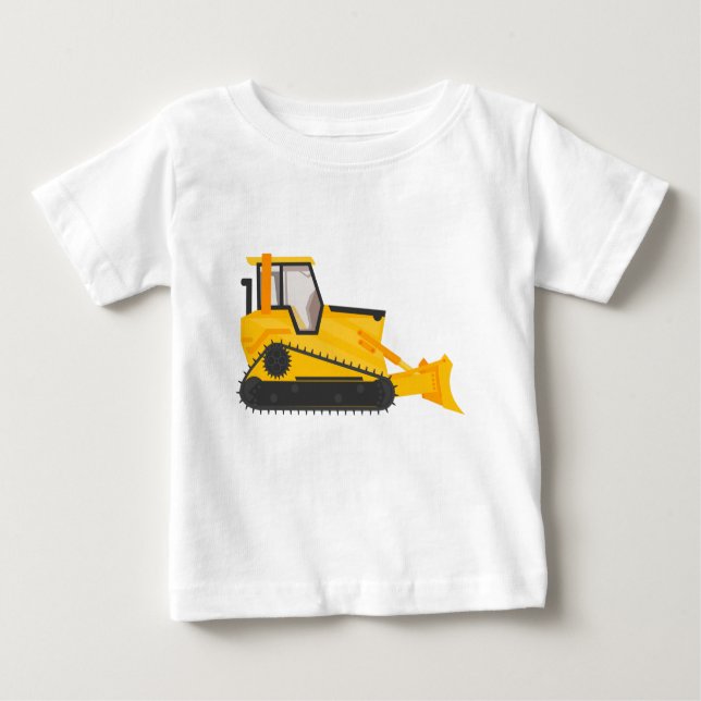 Bulldozer Construction Maskin T-shirt (Framsida)