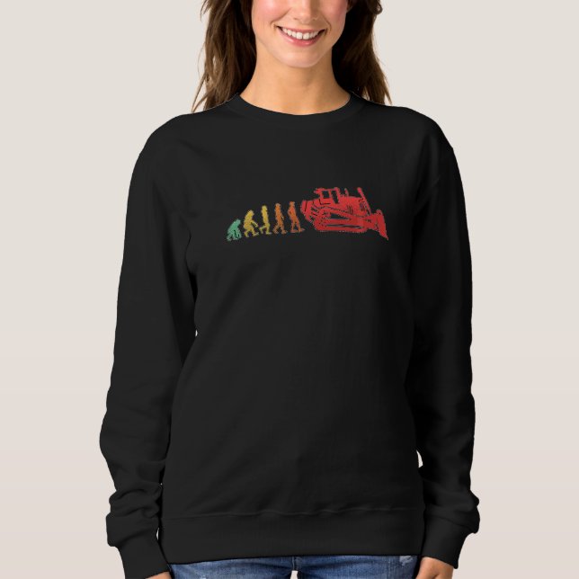 Bulldozer Evolution Retro Byggfordon Bu T Shirt (Framsida)