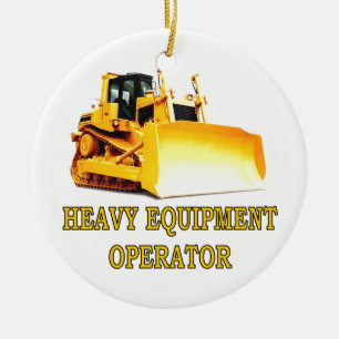 BULLDOZER JULGRANSPRYDNAD KERAMIK