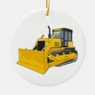 Bulldozer Julgransprydnad Keramik