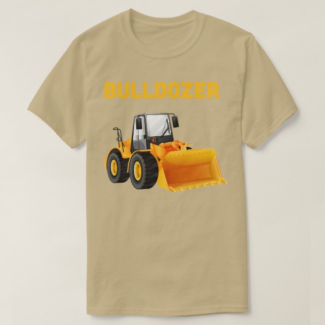 Bulldozer Lastbil T Shirt (Design framsida)