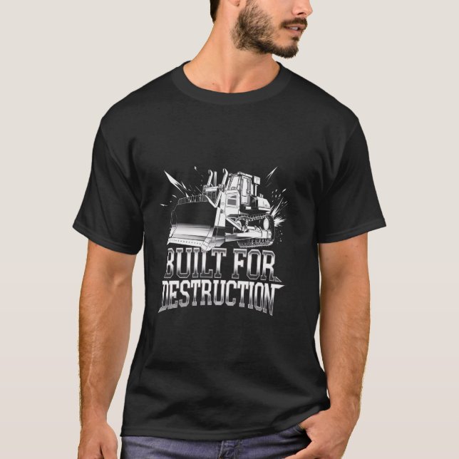 Bulldozer Operator Construction Worker Earth Mover T Shirt (Framsida)
