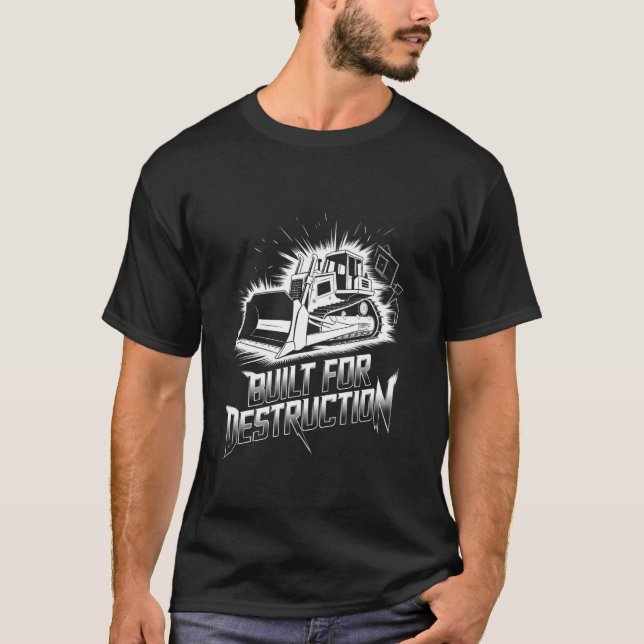 Bulldozer Operator Construction Worker Earth Mover T Shirt (Framsida)