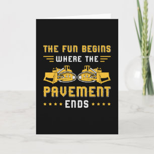 Bulldozer Pavement End Site Construction Worker Kort