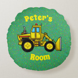 Bulldozer Round Dekorativ kudde