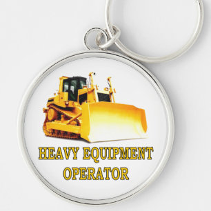 BULLDOZER RUND SILVERFÄRGAD NYCKELRING