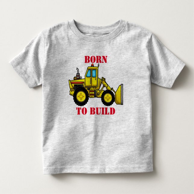 Bulldozer Småbarn Bra Jersey T-Shirt (Framsida)