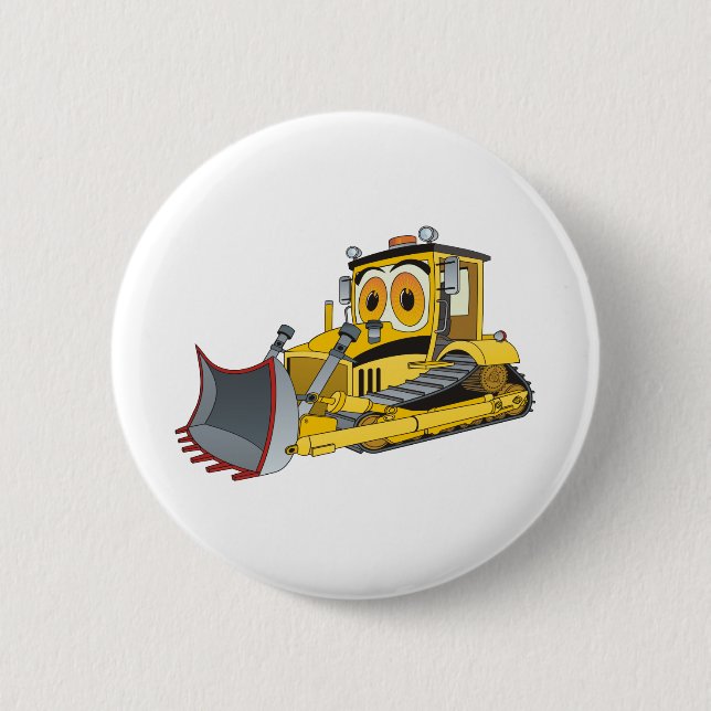 Bulldozer-Tecknad Knapp (Framsida)