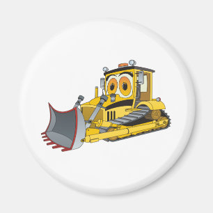 Bulldozer-Tecknad Magnet