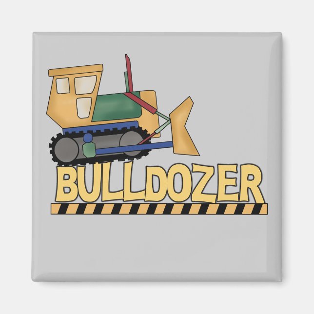 Bulldozer Tshirts och Gifts Magnet (Framsidan)