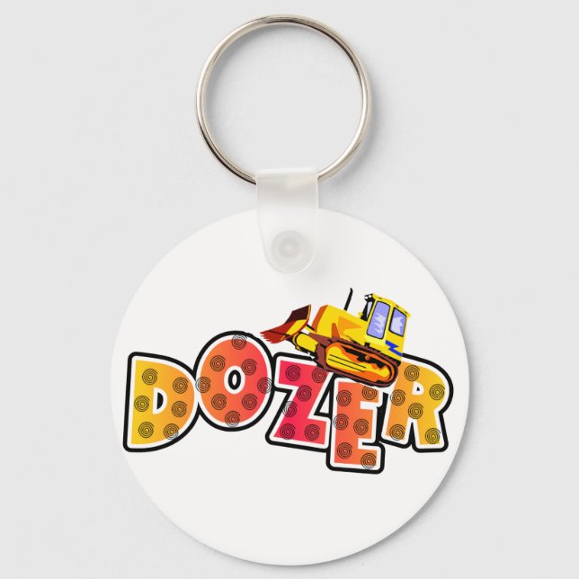 Bulldozer Tshirts och Gifts Nyckelring (Framsida)