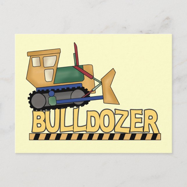Bulldozer Tshirts och Gifts Vykort (Framsida)