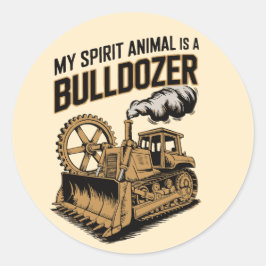 Bulldozeranda Minimalistisk Motivationsdesign Runt Klistermärke