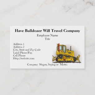 BulldozerDozervisitkortar Visitkort