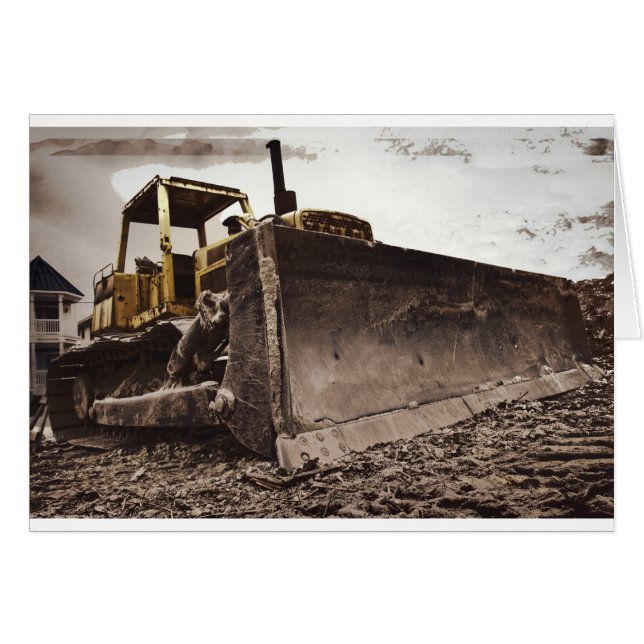 Bulldozerkort Hälsningskort (Framsidan Horizontal)