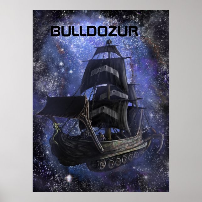 "Bulldozur-fartyget" Canvas Poster (Framsidan)