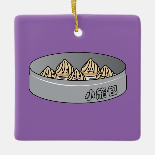 Bulle för summa Xiaolongbao för kinesisk Julgransprydnad Keramik (Framsida)