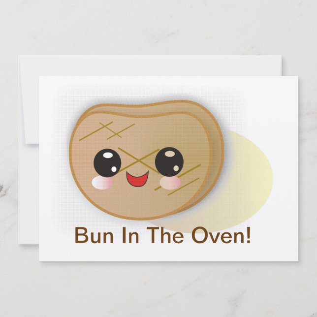 Bulle i ugnen! Baby showerinbjudan Inbjudningar (Framsida)