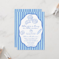 Bulle i ugnen blå randiga Baby Shower