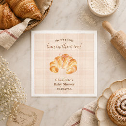 Bulle i ugnen Croissant Flickor Barnkalas Pappersservett