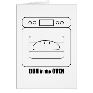 Bulle i ugnen hälsningskort