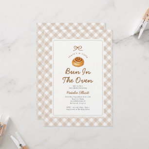 Bulle i ugnen - Könsneutrala baby shower-firande Inbjudningar