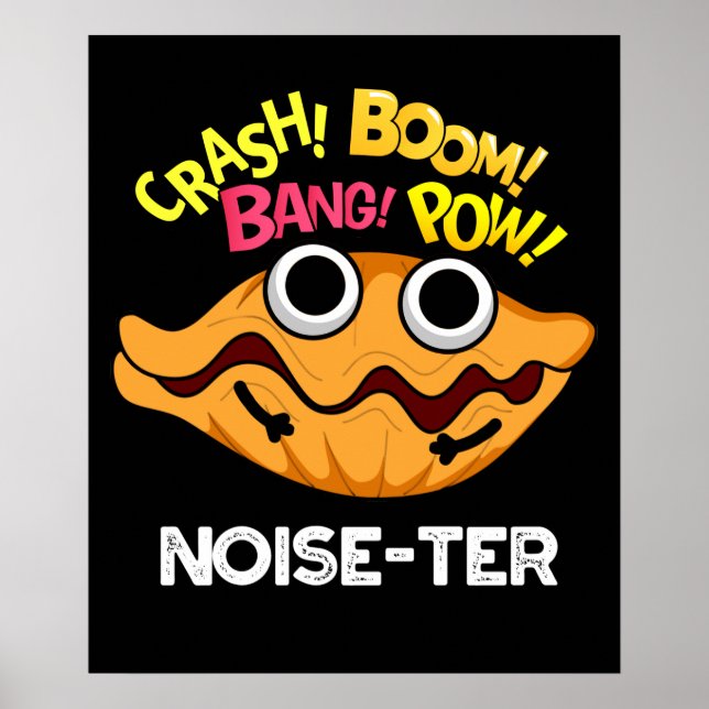 Buller Funny Noisy Oyster Pun Mörk BG Poster (Framsidan)