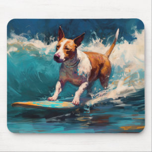 Buller Terrier Beach Surfing Painting Musmatta