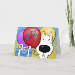 Buller Terrier Birthday Card Kort