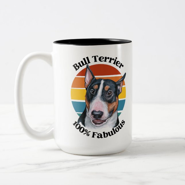 Buller Terrier lustigt citat Two-Tone Coffee Mugg (Vänster)