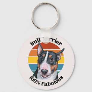 Buller Terrier-nyckelkedja för lustiga citattecken Nyckelring