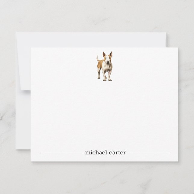 Buller Terrier Personlig Note Cards Anteckningskort (Framsida)