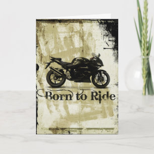 Bullet Bike Sport Motorcycle Birthday Card Kort