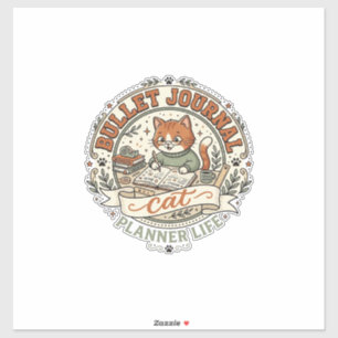 Bullet Journal Katt Bullet Journal Katt Vintage Ve Klistermärken