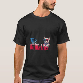 Bullfather Fransk Bulldog Hund Far Patriot 4 T Shirt