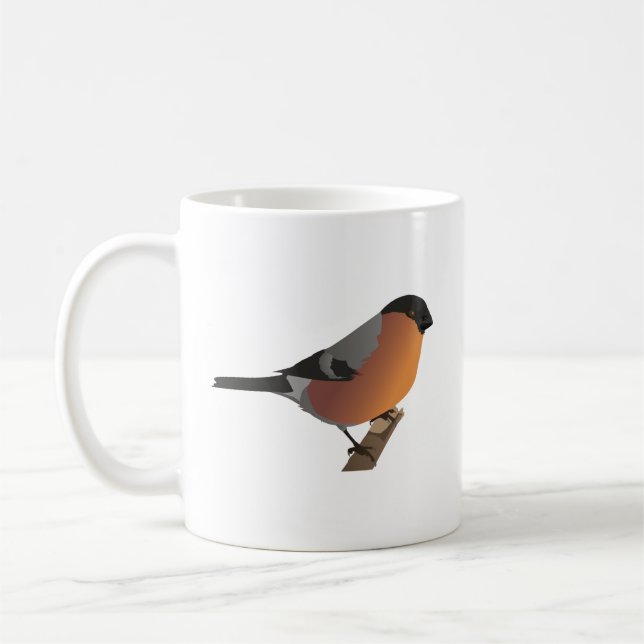 Bullfinch Bird Kaffemugg (Vänster)