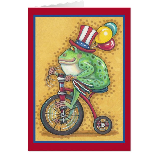 BULLFROG 4 JULI, FROG NOTE CARD Verse OBS Kort (Framsidan)